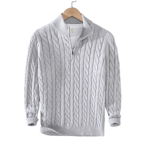 Pullover con Mezza Zip
