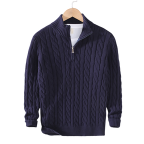Pullover con Mezza Zip